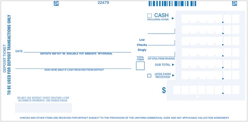 Personal Deposit Tickets - 1 part