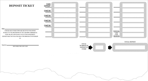 Laser Deposit Ticket - 1 part