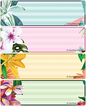 Tropical Garden Address Labels