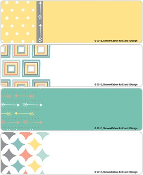 Geometric Flair Address Labels