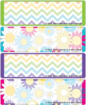 Floral Chevron Address Labels