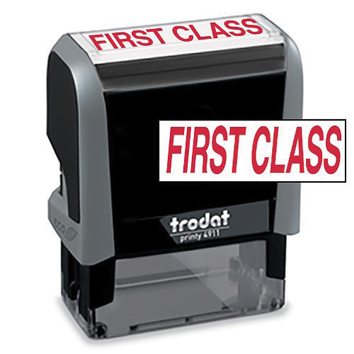 FIRST CLASS Stock Title Stamp