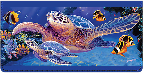 Steve Sundram Sea Turtle Checkbook Cover