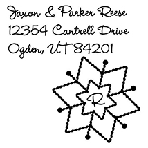 Monogram Snowflake Stamp