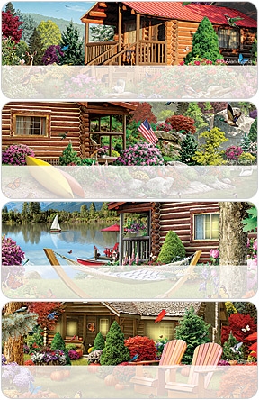 Log Cabins Address Labels