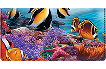 Steve Sundram Tropical Fish Checkbook Cover