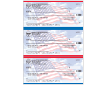 Stars & Stripes Desk Register Checks